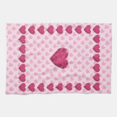 ラブハートバレンタインデコール キッチンタオル (横)
