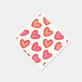 ラブハートバレンタインデー スタンダードカクテルナプキン (角)