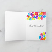 ラブハートバレンタイン風船水色 シーズンカード (内部)