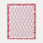 ラブハートバレンティーンズデイレインボー フリースブランケット (正面)