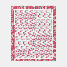 ラブハートバレンティーンズデイレインボー フリースブランケット