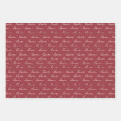 ラブハートパターンバレンタインデー ラッピングペーパーシート (正面2)