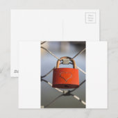 ラブハートパドロック ポストカード (正面/裏面)