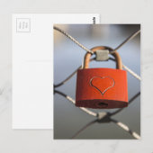 ラブハートパドロック ポストカード (正面/裏面)