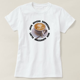 ラブハートパリカプチーノコーヒーカップマグTシャツ Tシャツ