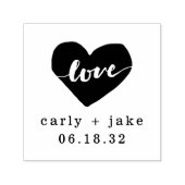 ラブハートパーソナライズされたウェディングスタンプ セルフインキングスタンプ (デザイン)