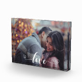 ラブハートパーソナライズされたフォトカスタムファミリーブロック フォトブロック (右)