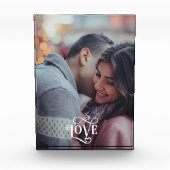 ラブハートパーソナライズされたフォトカスタムファミリーブロック フォトブロック (正面)