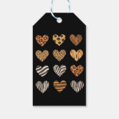 ラブハートヒョウかわいいバレンタインデー ギフトタグ (裏面)