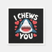 ラブハートヒョウかわいいバレンタインデー スタンダードカクテルナプキン (正面)