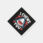 ラブハートヒョウかわいいバレンタインデー スタンダードカクテルナプキン (角)