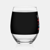 ラブハートヒョウかわいいバレンタインデー ステムなしワイングラス (左)