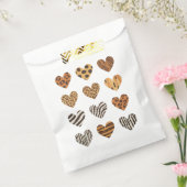 ラブハートヒョウかわいいバレンタインデー フェイバーバッグ (封をした状態)