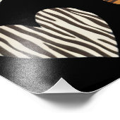 ラブハートヒョウかわいいバレンタインデー フォトプリント            (角)