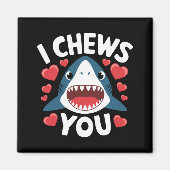 ラブハートヒョウかわいいバレンタインデー マグネット (正面)