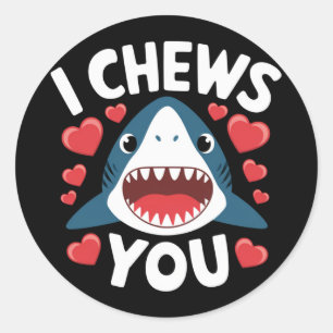 ラブハートヒョウかわいいバレンタインデー ラウンドシール