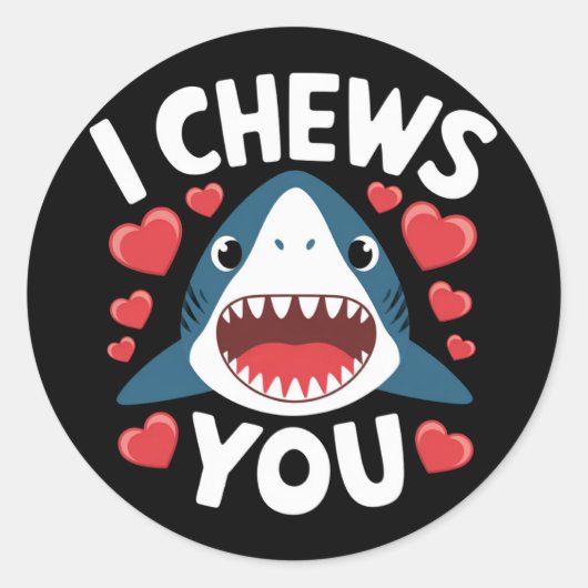 ラブハートヒョウかわいいバレンタインデー ラウンドシール (正面)