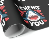 ラブハートヒョウかわいいバレンタインデー ラッピングペーパー (ロールコーナー)