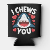 ラブハートヒョウかわいいバレンタインデー 缶クーラー (正面)