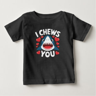 ラブハートヒョウ柄のかわいいバレンタインデー ベビーTシャツ