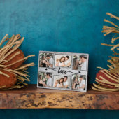 ラブハートファミリーフォトコラージュエレガントスクリプト フォトプラーク (側面)