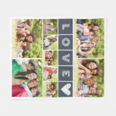 ラブハートフォトコラージュ フリースブランケット (正面(横))