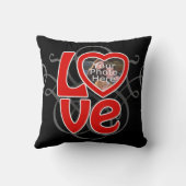 ラブハートフォトフレームカスタム枕 クッション (裏面)