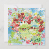 ラブハートフラットグリーティングカード (正面)