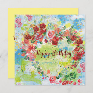 ラブハートフラットグリーティングカード