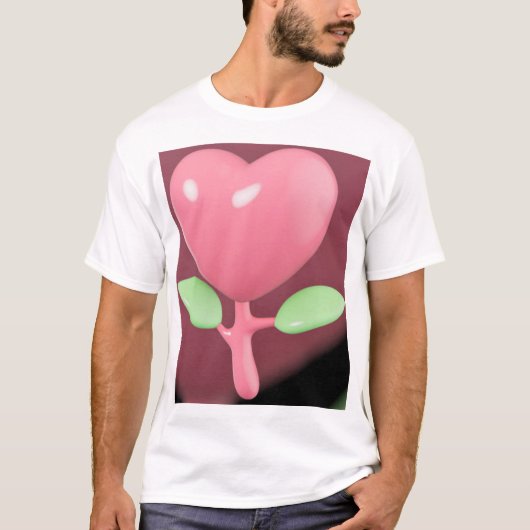 ラブハートフラワー Tシャツ (正面)