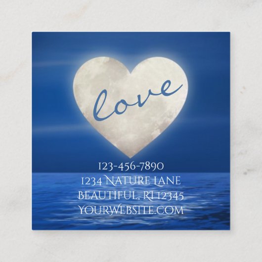 ラブハートフルムーンオーバーウォータービーチ スクエア名刺 (裏面)