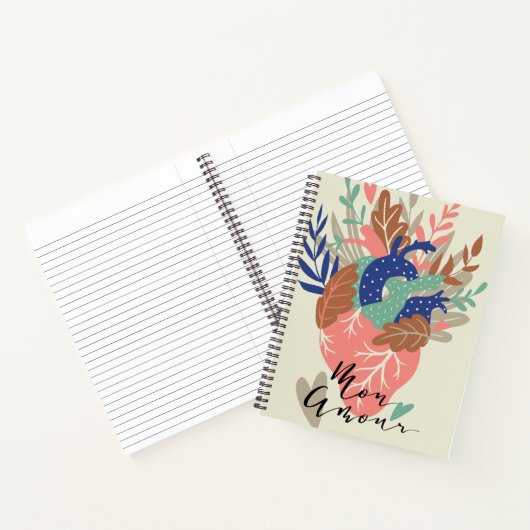 ラブハートフローラ書道 ノートブック (内部)