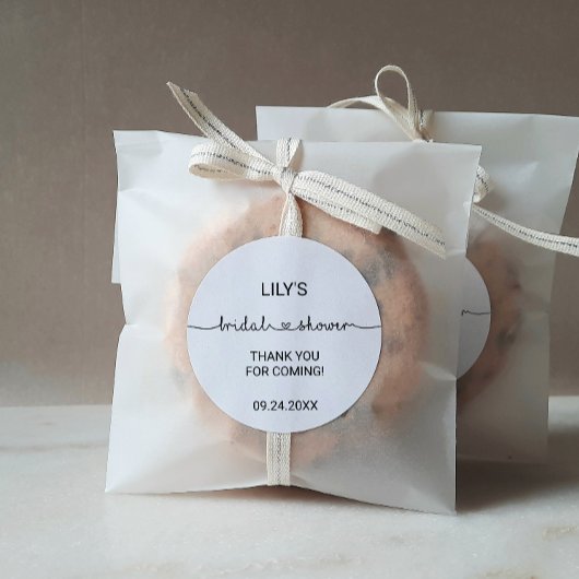 ラブハートブライダルシャワーお気に入りシール ラウンドシール