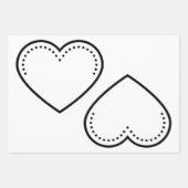 ラブハートブラックバレンタイン ラッピングペーパーシート (正面)