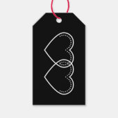 ラブハートホワイトバレンタイン ギフトタグ (正面)