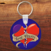 ラブハートボタン キーホルダー (正面)