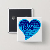 ラブハートボタン 缶バッジ (正面&裏面)