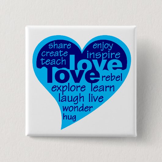 ラブハートボタン 缶バッジ (正面)