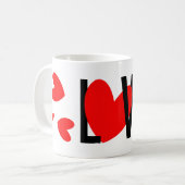 ラブハートマグ コーヒーマグカップ (正面左)
