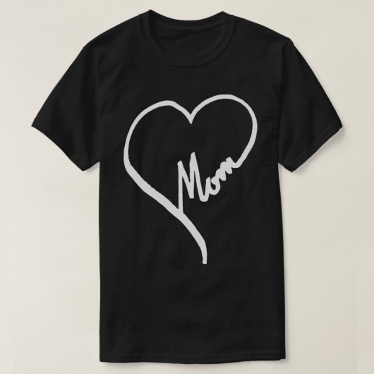 ラブハートママ Tシャツ (デザイン正面)