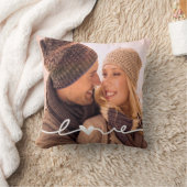 ラブハートモダンカスタム写真 クッション (ブランケット)