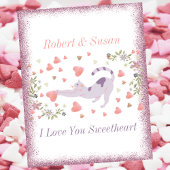 ラブハートモダントレンディーかわいい猫バレンタインデー シーズンカード