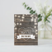 ラブハートライトの文字列日付を保存 案内ポストカード (スタンド正面)