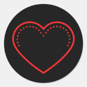 ラブハートレッドバレンタイン ラウンドシール (正面)