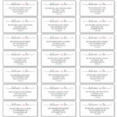 ラブハートレッド結婚ズゲスト住所 シール (正面)