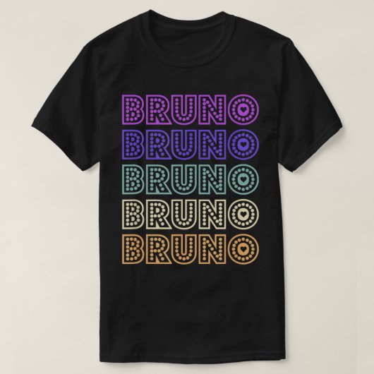 ラブハートレトロスタイル恋人ハート Tシャツ (デザイン正面)