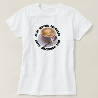 ラブハートロンドンカプチーノコーヒーカップマグTシャツ Tシャツ