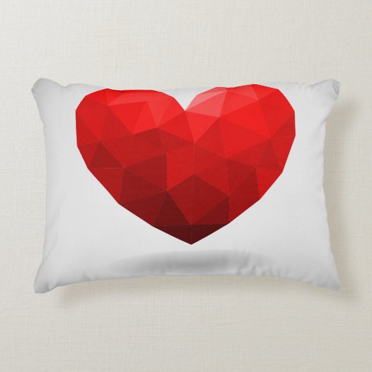 ラブハートローポリバレンタイン アクセントクッション (正面)