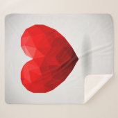 ラブハートローポリバレンタイン シェルパブランケット (正面(横))