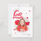 ラブハートヴァレンティネスカスタムデイPhoto Card サンキューカード (正面)